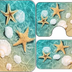 Set trei covoare de baie, plusate 60x90cm+45x60cm+ 43x60cm cod CB014