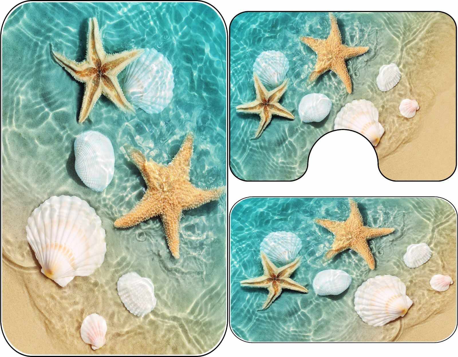 Set trei covoare de baie, plusate 60x90cm+45x60cm+ 43x60cm cod CB014