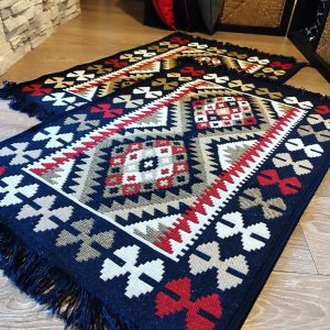 1+1 Covoare traditionale, cu doua fete, dimensiunea 60x90cm+ 120x180cm HCA18 - imagine 2