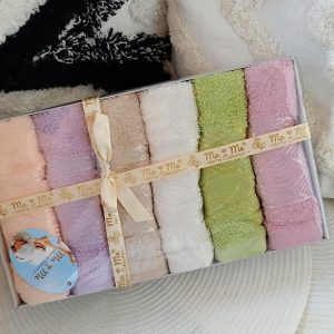 Set 6 prosoape pentru maini, bumbac 100%, dimensiune 30x50cm Pastel03
