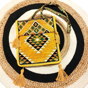 Traista cu model traditional Galben
